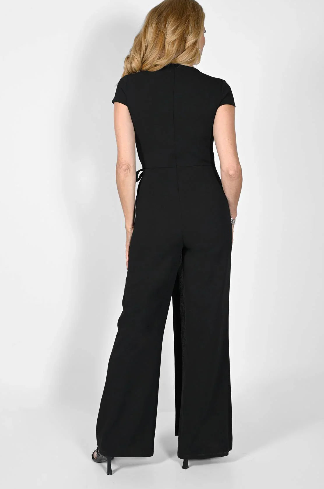 Diamante Trim Wrap Jumpsuit 232154