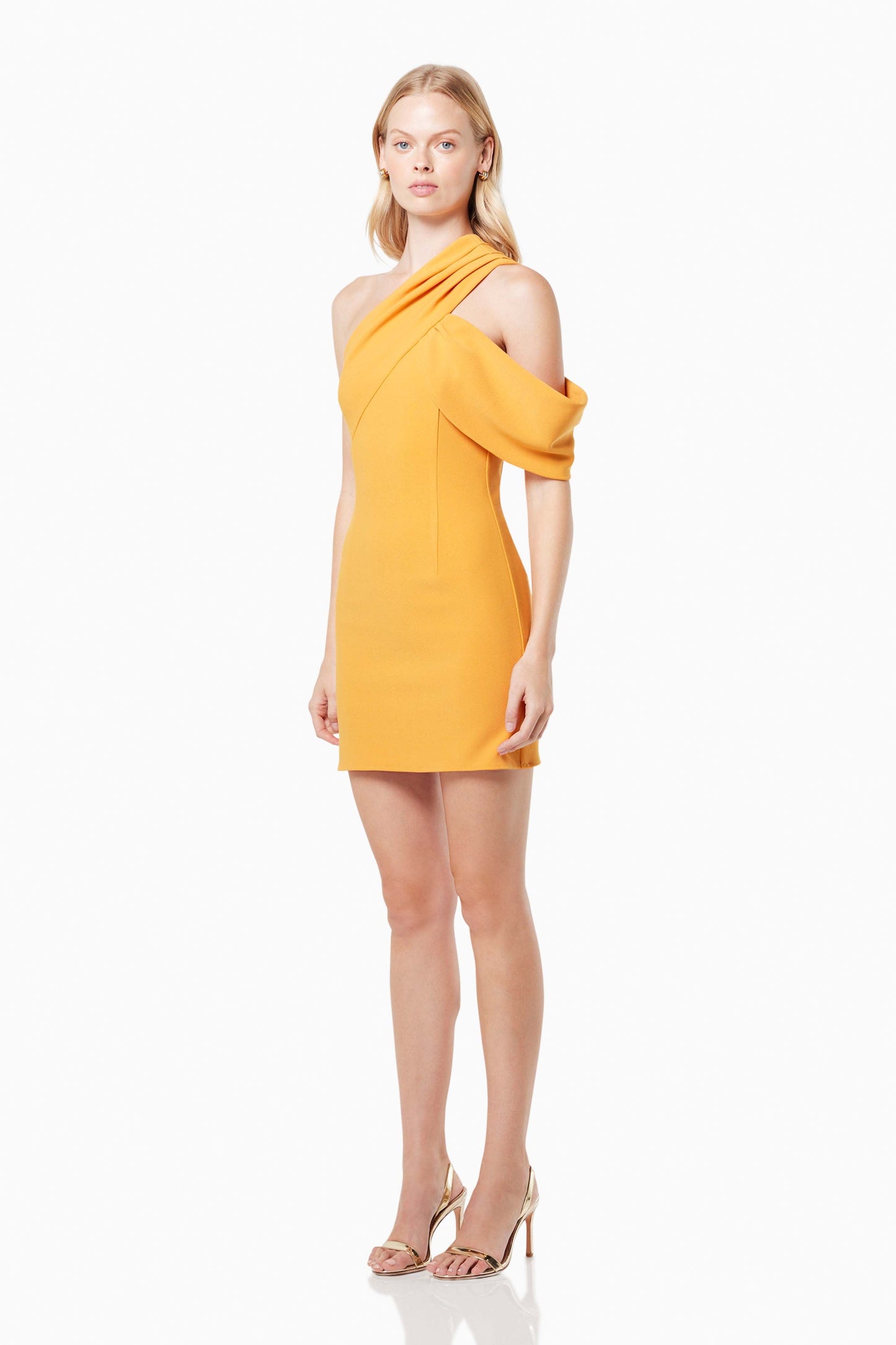 Synthesizer One Shoulder Mini Dress