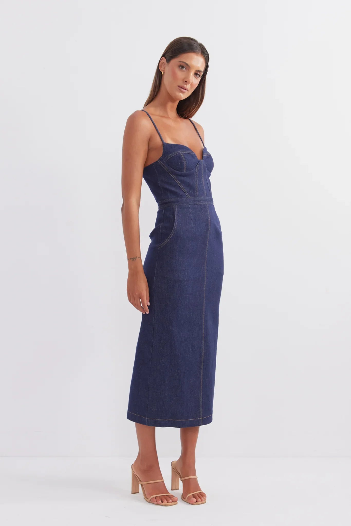 Zuri Denim Midi Dress