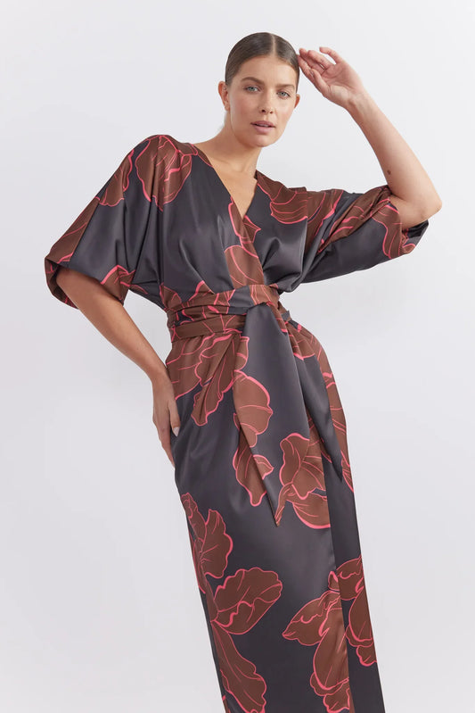 Farah Wrap Midi Dress