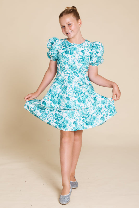 Kids Winona Puff Sleeve Dress