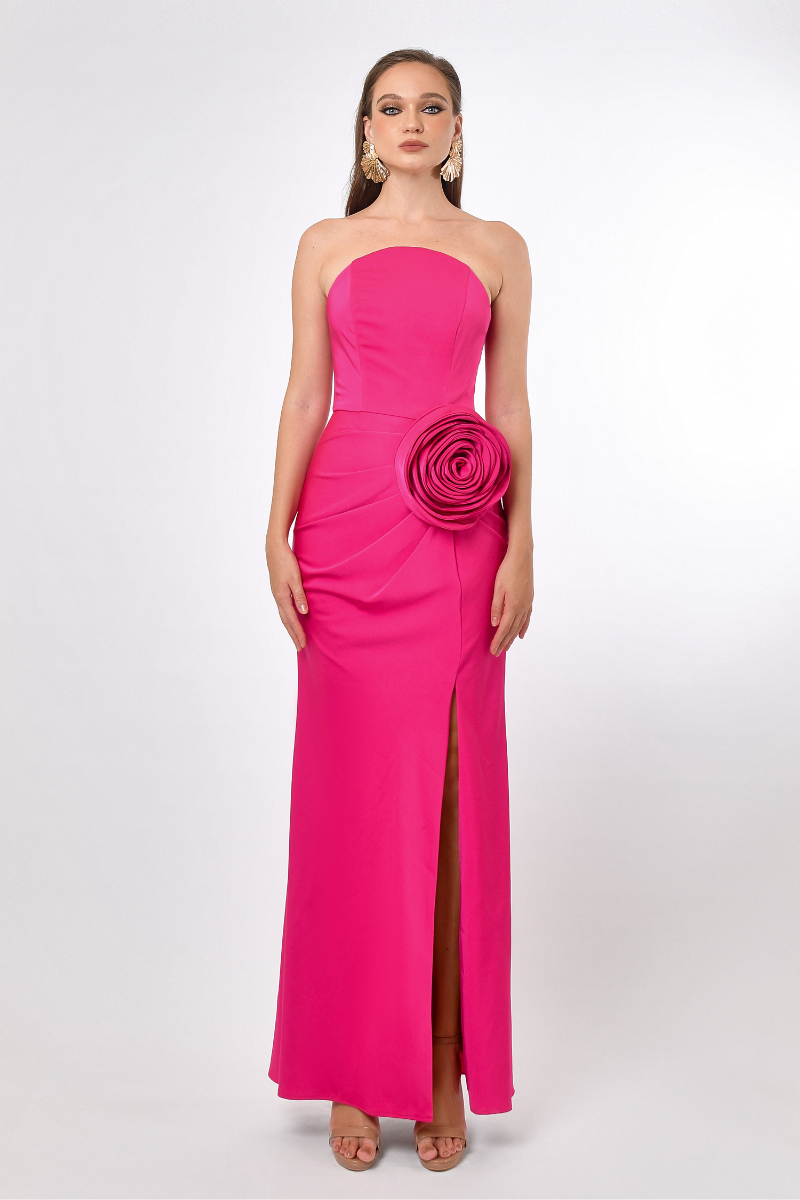 Callie Strapless Rosette Maxi