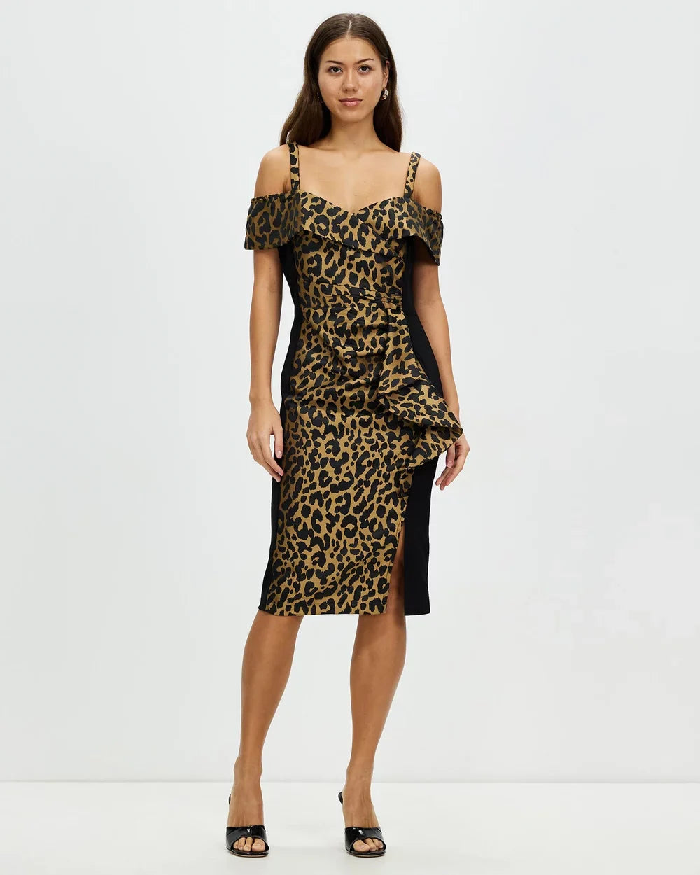 Leopard Love Off Shoulder Dress